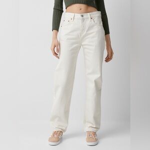 Levi’s Low Pro Straight Jeans White NWT Size 31x30 Mid Rise Zip Fly Casual